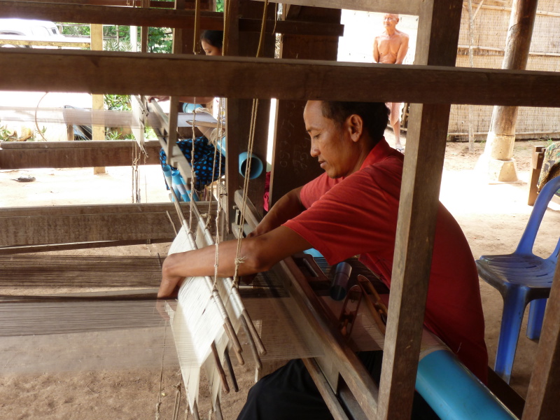 Pom is master weaver in Cambodia
