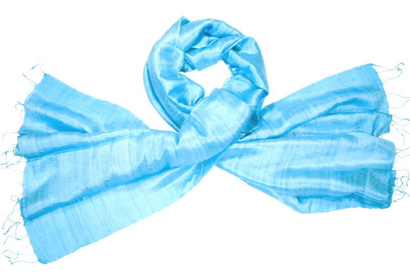 Dusk blue silk scarf