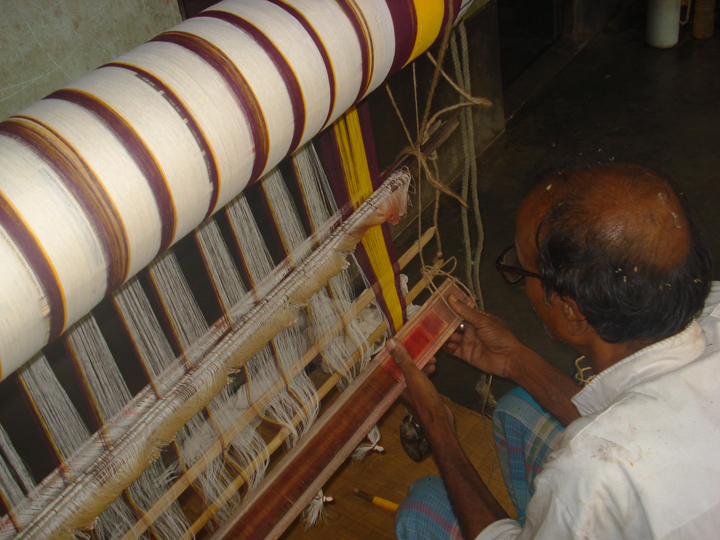 EMA artisan weaving in West Bengal - India