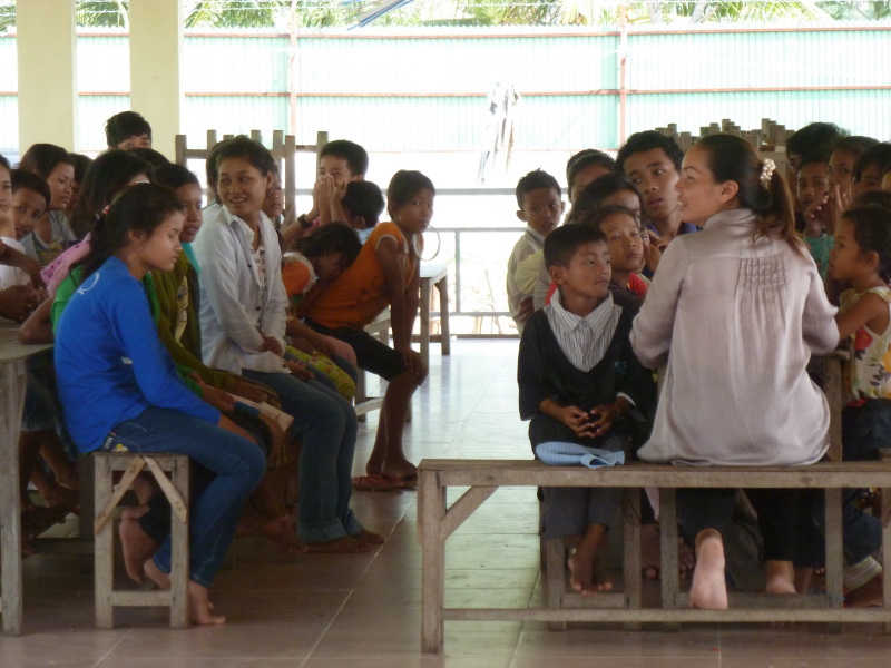 Children at Future Light Orphanage come together after school